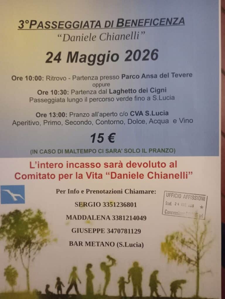 Camminare per aiutare chi lotta: torna a Città di Castello la Passeggiata di beneficenza “Daniele Chianelli”