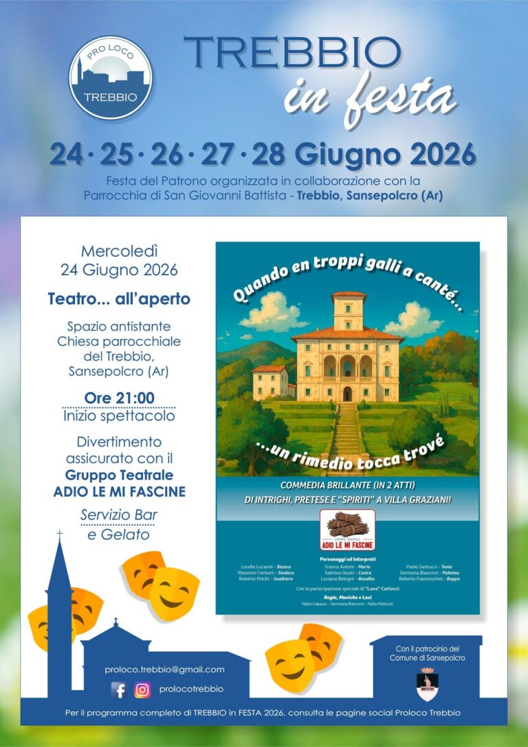 Trebbio si prepara alla festa: cinque giorni tra musica, teatro, giochi e sapori della tradizione