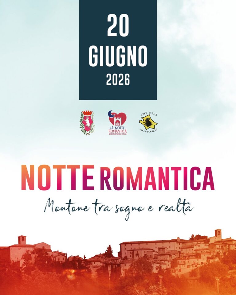 Montone si prepara alla Notte Romantica: il 20 giugno il borgo si accende di emozioni