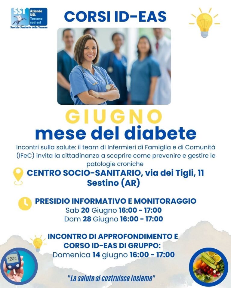 A Sestino giugno è il mese del diabete: incontri gratuiti con gli Infermieri di Famiglia e di Comunità