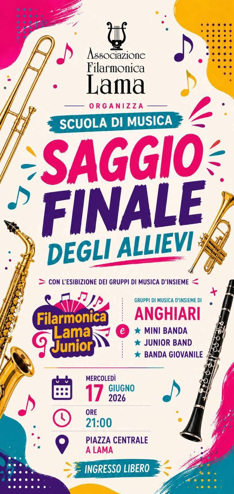 Musica, giovani talenti e passione: a Lama il saggio finale della Scuola di Musica