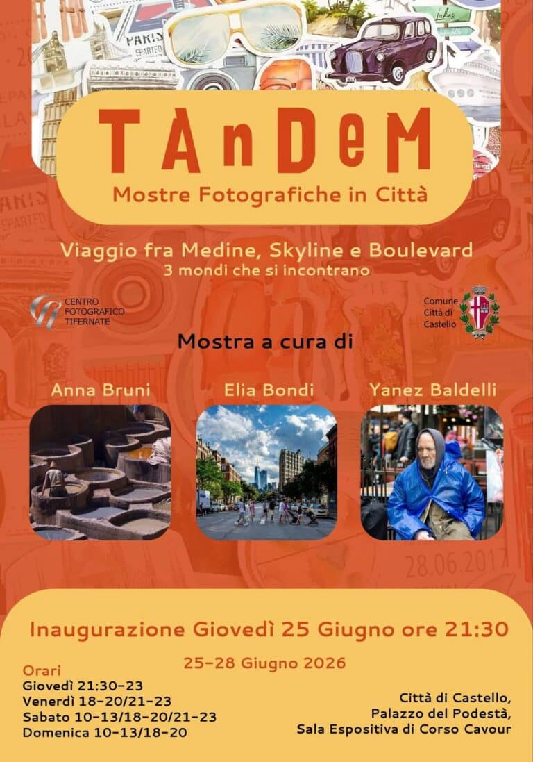 Tre fotografi, tre sguardi sul mondo: a Palazzo del Podestà questa sera si inaugura la mostra “TAnDeM” Anna Bruni, Elia Bondi e Yanez Baldelli