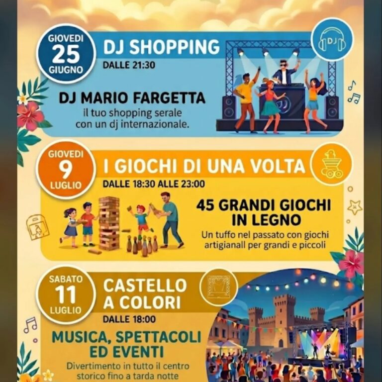 Estate in centro, tre appuntamenti per vivere Città di Castello tra musica, giochi e spettacoli