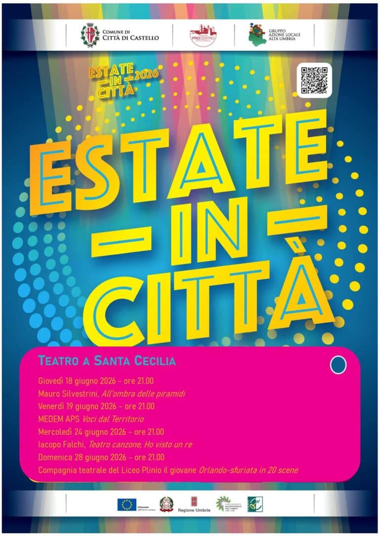 Estate in Città 2026: teatro al Cortile di Santa Cecilia e letture nei parchi dal 18 giugno