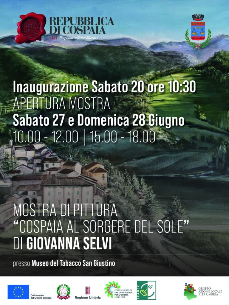 San Giustino, il 20 giugno si inaugura la mostra di Giovanna Selvi dedicata a Cospaia