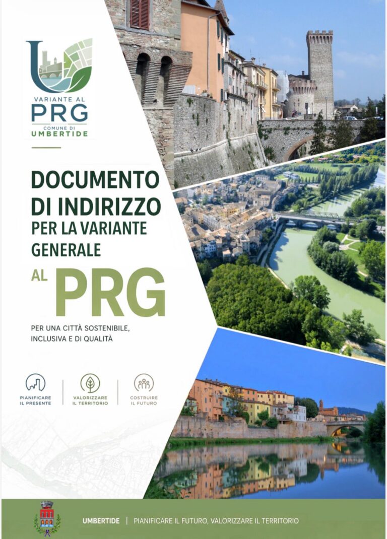 Umbertide avvia la variante generale al Piano Regolatore: parte il percorso per disegnare la città del futuro
