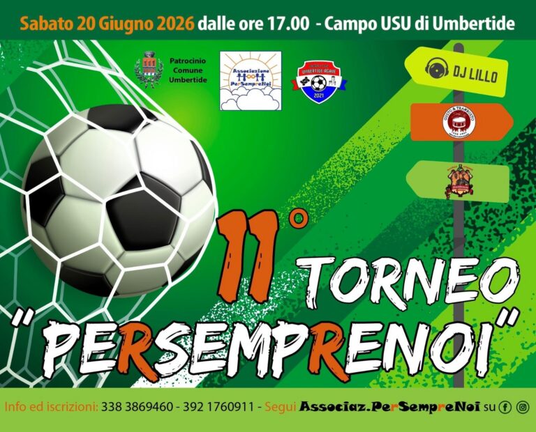 Per Sempre Noi, a Umbertide torna il torneo che unisce sport, amicizia e solidarietà