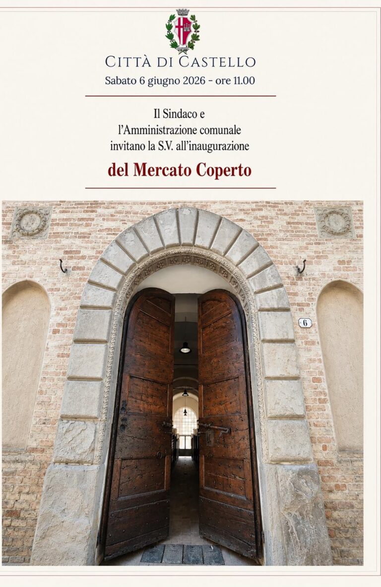Mercato Coperto, sabato l’inaugurazione ufficiale: modifiche alla viabilità in via del Popolo a Città di Castello