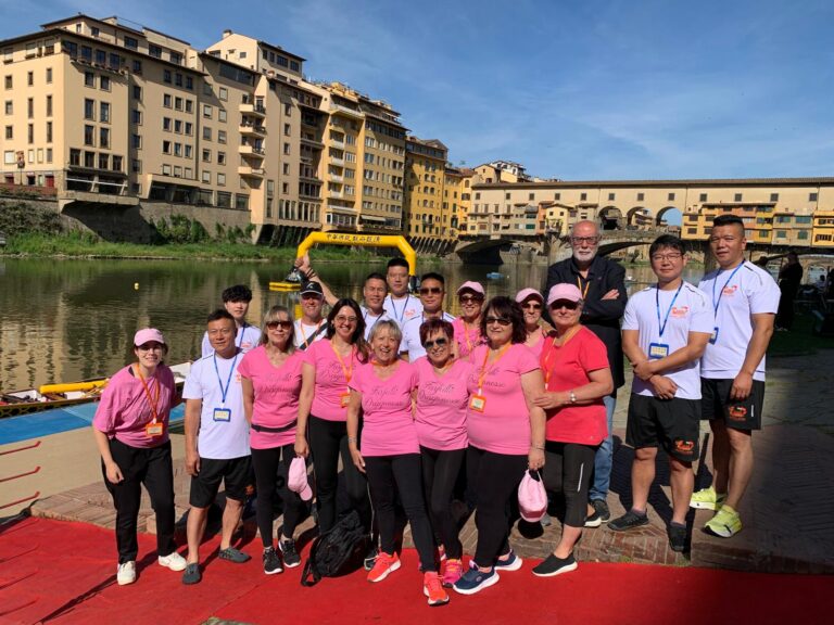 Le Tiber Dragon Lady protagoniste a Firenze: sport, salute e rinascita sul fiume Arno