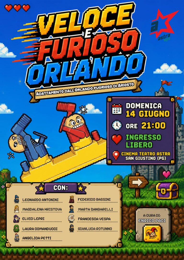 “Veloce e Furioso Orlando”: al Cinema Astra di San Giustino una rilettura originale dell’Orlando Furioso