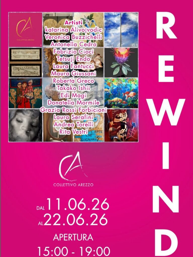 “Rewind”, il Collettivo Arezzo torna in mostra: arte contemporanea e sostegno agli artisti fino al 22 giugno