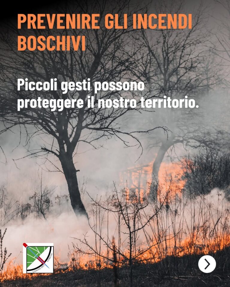 Incendi boschivi, l’Unione Montana richiama tutti alla prevenzione: “Bastano pochi gesti per evitare gravi danni”