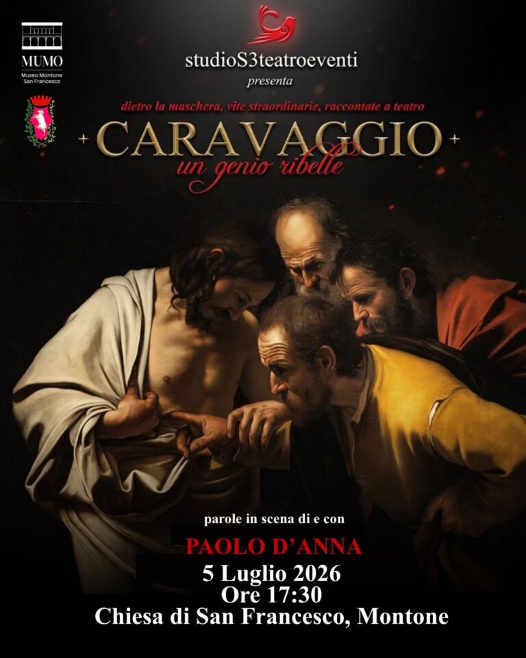 Montone, un viaggio nel genio di Caravaggio con Paolo D’Anna