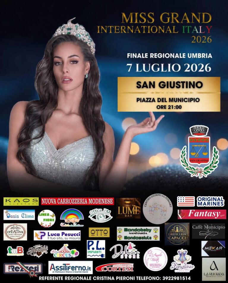 Miss Grand International Italy 2026, a San Giustino la finale regionale dell’Umbria