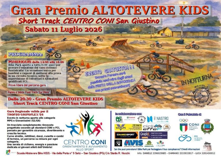 Altotevere Bike, a Selci arriva il Gran Premio Altotevere Kids: sabato 11 luglio spettacolo in notturna al Bike Park