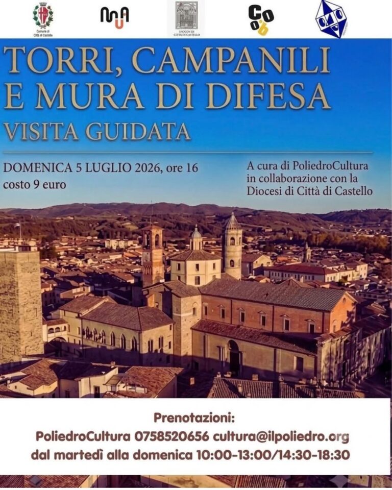 Città di Castello, alla scoperta di torri e mura medievali: domenica la visita guidata nel cuore della città