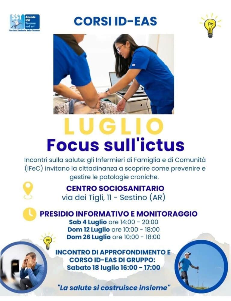 A Sestino tornano i corsi ID-EAS: incontri dedicati alla prevenzione dell’ictus