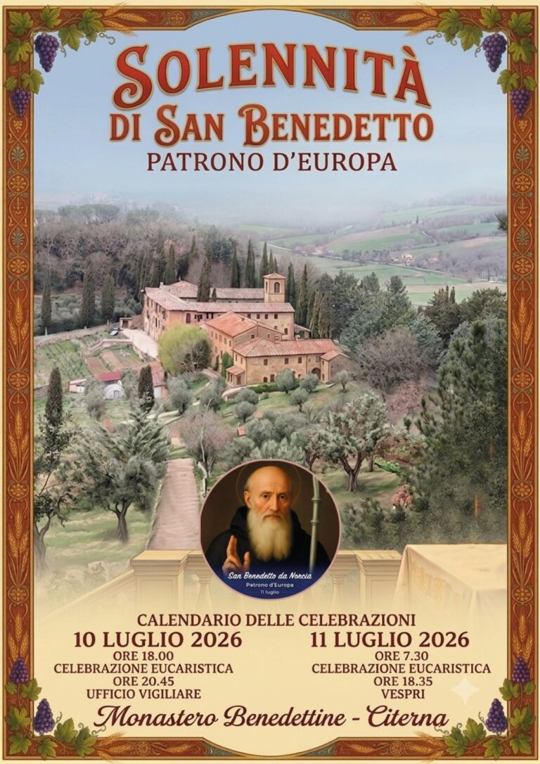 San Benedetto, il Monastero di Citerna celebra il patrono d’Europa con due giorni di preghiera