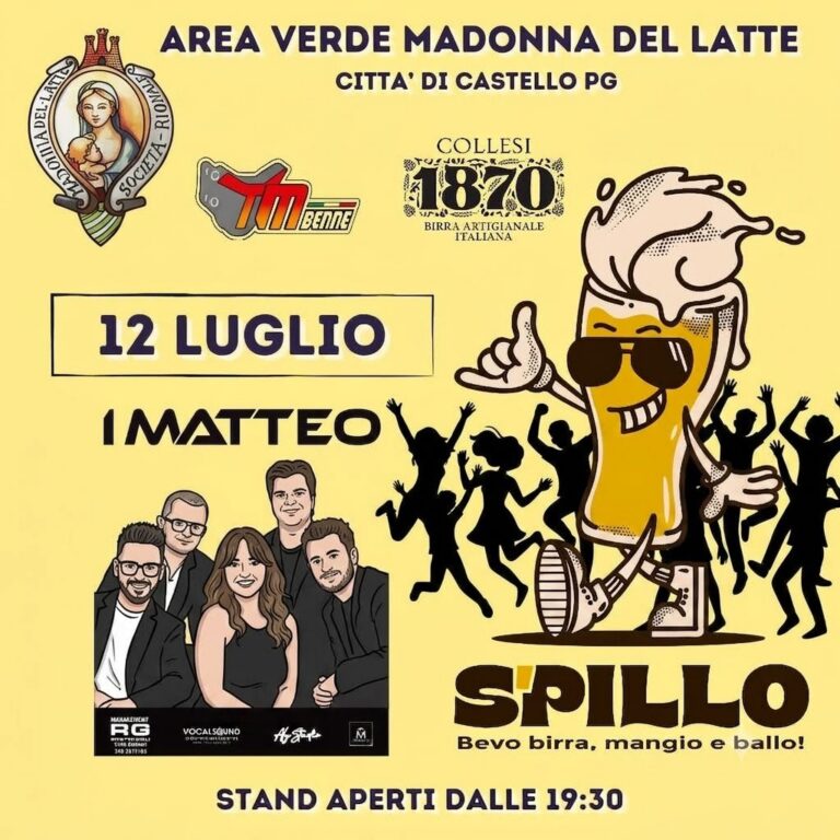 Spillo torna ad accendere l’Area Verde Madonna del Latte: il 12 luglio musica, birra e stand gastronomici