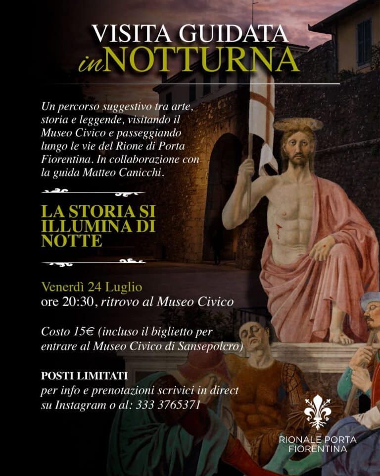 Sansepolcro, visita guidata notturna tra Museo Civico e Rione di Porta Fiorentina