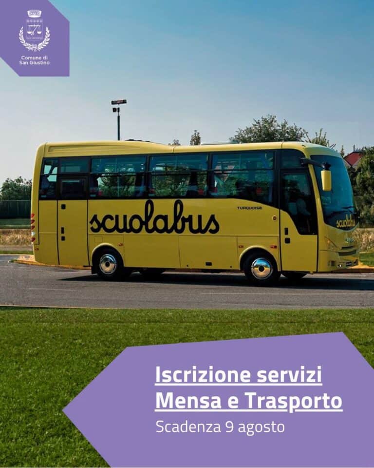 San Giustino, aperte le iscrizioni ai servizi di mensa e trasporto scolastico