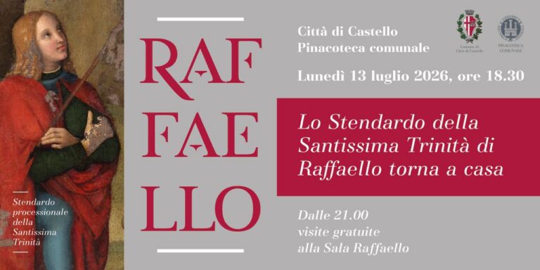 Raffaello torna a casa: alla Pinacoteca di Città di Castello il rientro dello Stendardo della Santissima Trinità