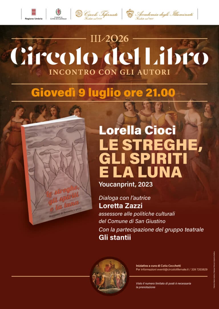 Il Circolo del Libro ospita Lorella Cioci: protagonista “Le streghe, gli spiriti, la luna”