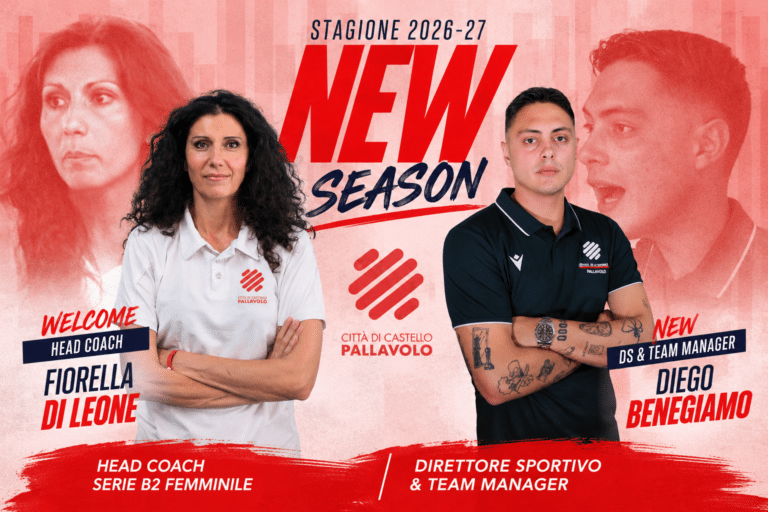 Pallavolo Città di Castello, prende forma la B2 femminile: Fiorella Di Leone in panchina, Diego Benegiamo nuovo ds e team manager
