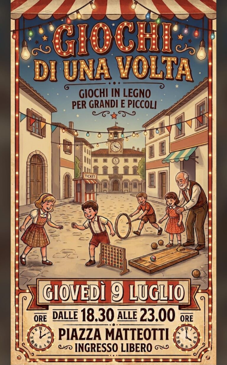 Città di Castello, piazza Matteotti torna indietro nel tempo con i “Giochi di una volta”